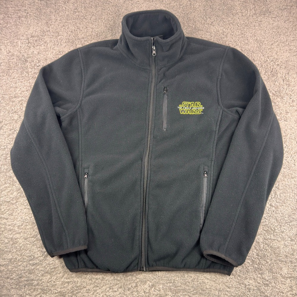 Star Wars The Force Awakens Fleece‎ Jacket Full Zip Mens Size M Black